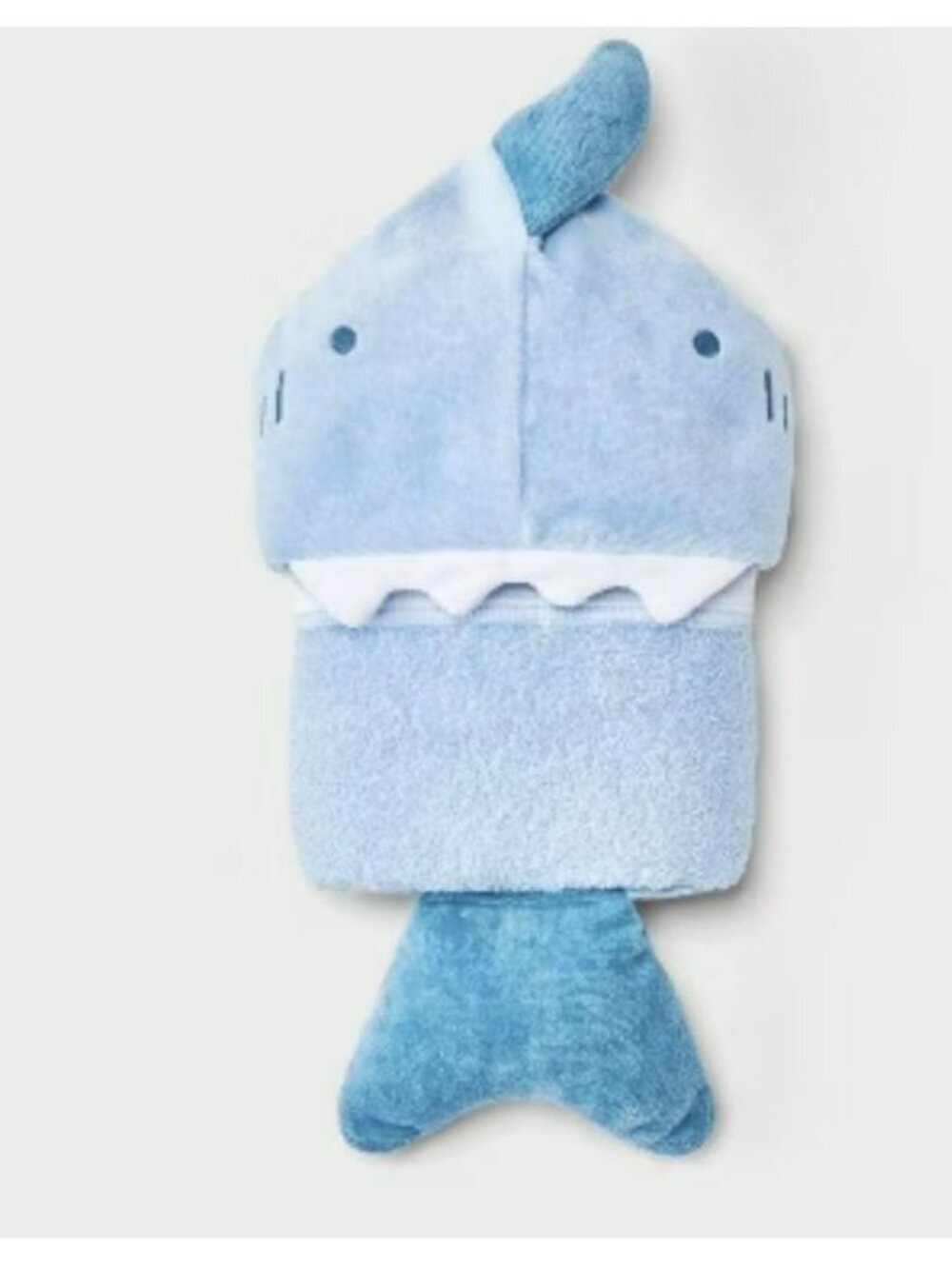 Blue Shark Infant Hooded Towel 20" X 40" 100% Cotton OEKO-TEX Certified By Cloud